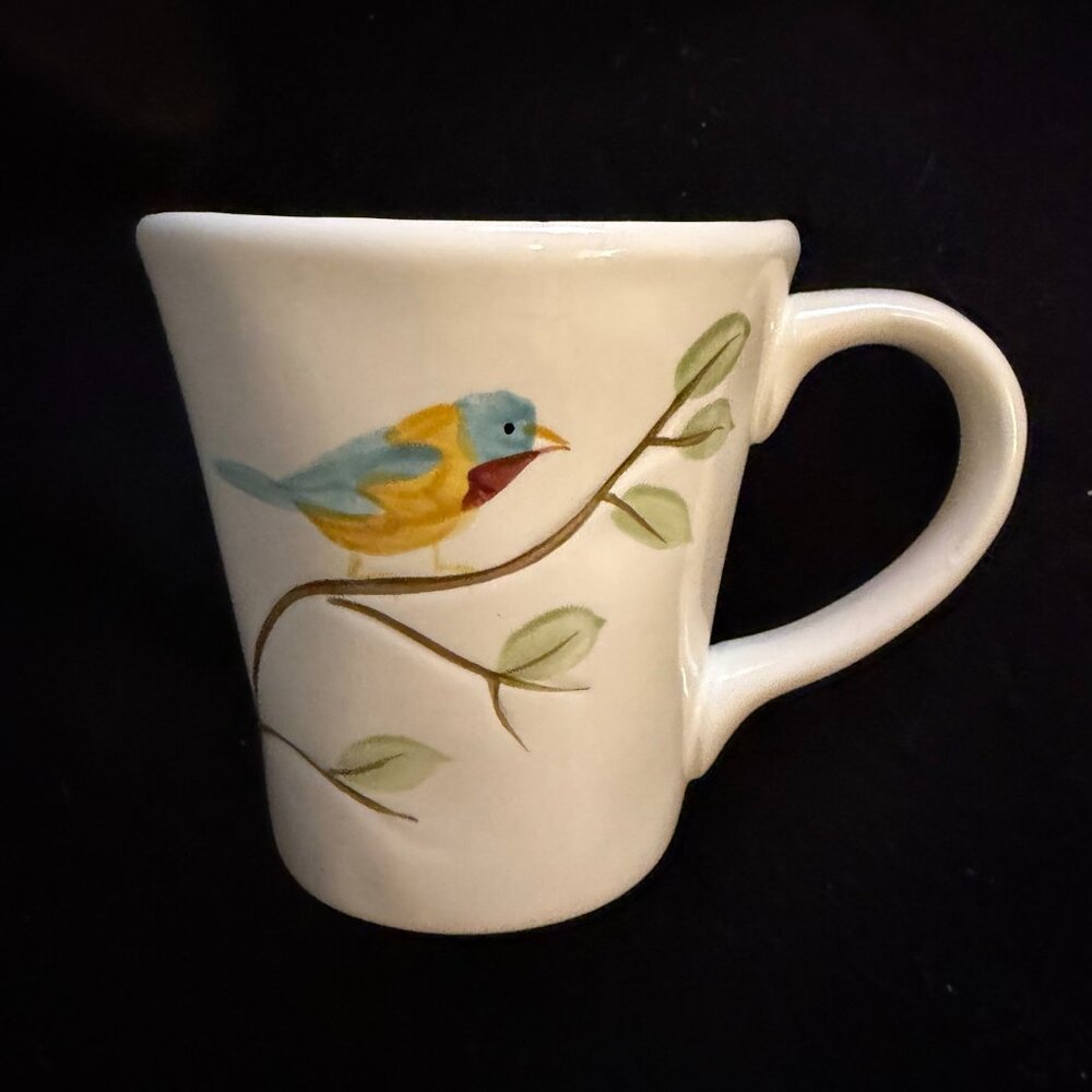 2 - Pier 1 Imports Hand Painted ‘Robin Bird’ Mugs - Picture 4 of 7